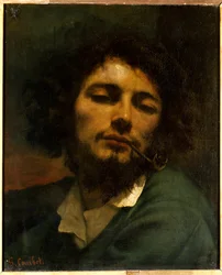 Mennesket har røret (h s/t 0,45 x 0,37), maleri av Gustave Courbet fra 1849 (1819-1877) Montpellier. Fabre museum.
