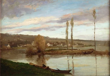 Seinen ved Bougival, ca. 1851 (olje på lerret)