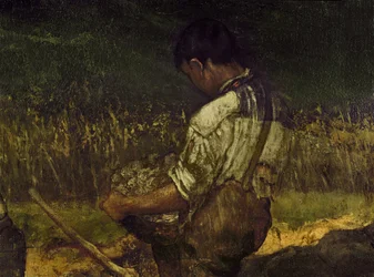 Steinbryterne, detalj, ca. 1849 (olje på lerret)