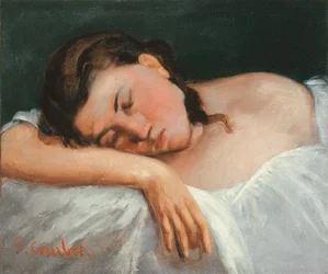 Ung jente sover, 1847