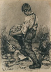 Ung steinbryter, c1864-1865