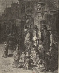 Gustave Doré - Wentworth Street Whitechapel - London, en pilegrimsreise