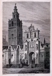 Church of the Giralda a Sevilla av Dore, "" Tour du Monde"" 2. sem. 1866.