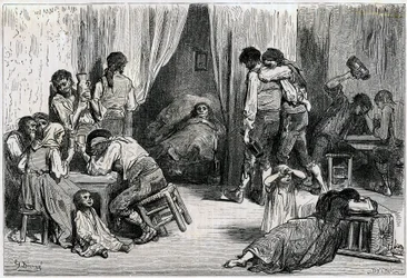 Illustrasjon til «Voyage en Espagne» skrevet av Charles Davillier, utgitt i 1866 (gravering)