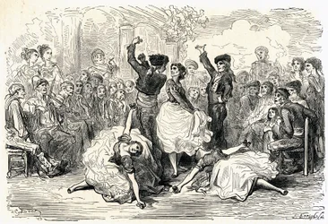 Illustrasjon til «Voyage en Espagne» skrevet av Charles Davillier, utgitt i 1866 (gravering)