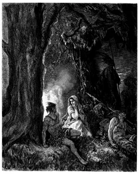 Illustrasjon av Gustave Dore (1832–1883) til romanen av François René de Chateaubriand (1768–1848), Atala, utgave Hachette 1863 -