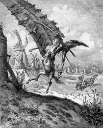 Illustrasjon til boken Don Quixote de la Mancha av M. de Cervantes, 1863.
