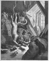 Katten og en gammel rotte - Katten og en gammel rotte - fra "Fables" av Jean de La Fontaine