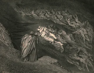 Kjærligheten førte oss til én død: Kaina venter på sjelen til den som splittet vårt liv, ca. 1890
