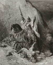 Saladin Yusuf (d.1173) Sultan under andre korstog, illustrasjon fra 