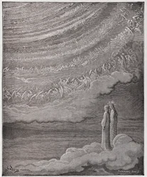 Den guddommelige komedie, Paradiset, Sang 28: Himmelens glitrende skare - av Dante Alighieri (1265-1321) - Illustrasjon av Gustave Doré (1832-1883)