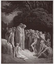 Den guddommelige komedie, Purgatorio, Sang 23: De fråtsendes sjeler - av Dante Alighieri (1265-1321) - Illustrasjon av Gustave Doré (1832-1883)