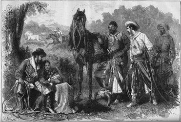 Verdensutstilling 1878 i Paris: Søramerikanske gauchos på Jardin d