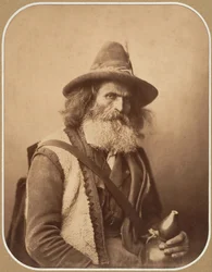 [En italiensk gatemusiker], ca. 1856.