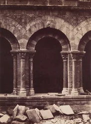 Notre-Dame-katedralen, detalj av klosterarkaden, Le Puy