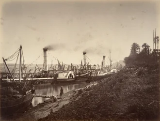 Fest av S. A. Ismaïl Pasha om bord på båtene til LL. Til A. les princes, januar 1867, 1867.