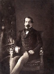 Louis Napoleon Bonaparte (1808-1873) fremtidige keiser Napoleon III, her som den første presidenten i den franske republikken, foto av Gustave Le Gray
