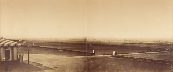 Panorama av leiren i Châlons (seks fotografier i tre rammer)