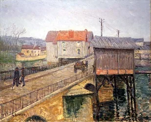 The Bridge at Moret (olje på lerret)