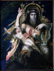 Jupiter (Zeus) og Semelé (sprengt) av Gustave Moreau.