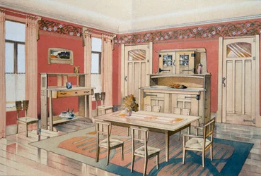 Design av spisestue i jugendstil