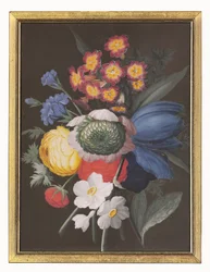 Stilleben av blomsterbukett