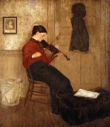Ung kvinne med fiolin, 1897-98