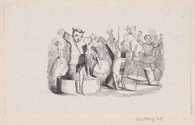Illustrasjon for "Den standhaftige tinnsoldaten" i H.C. Andersen, "Eventyr og historier", bind 1