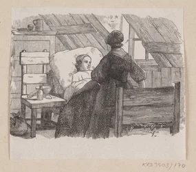 Illustrasjon for "Fem fra en ertebelg" i H.C. Andersen, "Eventyr og historier", bind 2