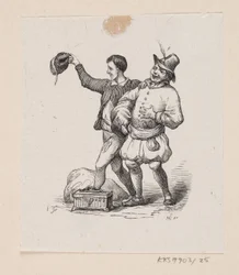 Illustrasjon til "Keiserens nye klær" i H.C. Andersen, "Eventyr og historier", bind 1