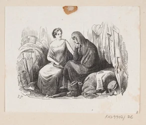Illustrasjon til "Lykkens Kalosker" i HC Andersen, "Eventyr og historier", bind 1