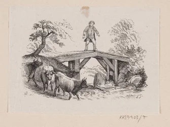 Illustrasjon til "Store Claus og lille Claus" i H.C. Andersen, "Eventyr og historier", bind 1