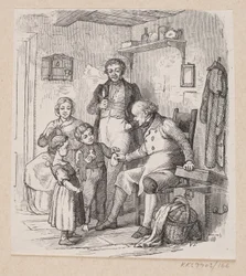 Illustrasjon for "Under piletreet" i HC Andersen, "Fairy Tales and Stories", bind 2