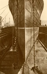 Mauretania i tørrdokk, ca. 1930