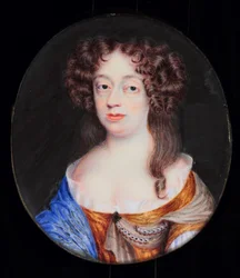 Frances Pierrepont, hertuginne av Newcastle (akvarell på elfenben)