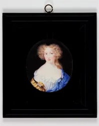 Lady Margaret Cavendish, etterpå hertuginne av Newcastle (akvarell på elfenben)