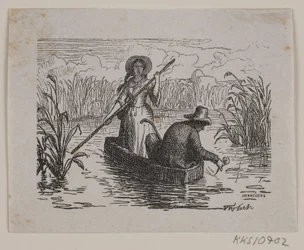 Illustrasjon for T. A. Becker, "Ringen på Hastrup"