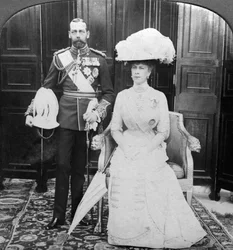 Kong George V 1865-1935 og Queen Mary 1867-1953, tidlig på 1900-tallet.