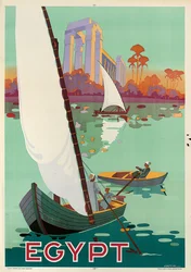 Plakat som reklamerer for Egypt (fargelitografi)
