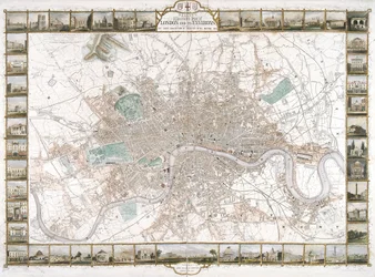 Kart over London, 1851