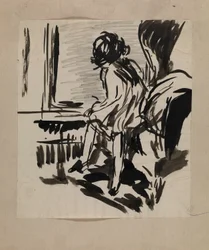 Uten tittel (sittende figur)