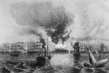 Bombardement av St Jean DAcre av admiral Sir Charles Napier, 3. november 1840 c1857.