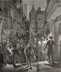 Paris bevoktet av folket, gravert av Pannemaker-Ligny (gravering)