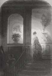 Skygge, illustrasjon fra «Bleak House» av Charles Dickens (1812-70), utgitt 1853