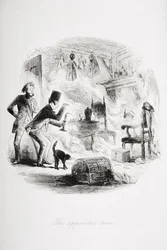 Den fastsatte tiden, illustrasjon fra «Bleak House» av Charles Dickens (1812-70), utgitt 1853