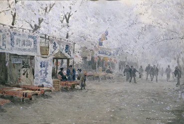 Cherry Blossom Festival, ca. 1903 (akvarell på off-white papir)