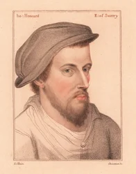 Henry Howard, jarl av Surrey, poet henrettet for forræderi, 1812 (gravering)