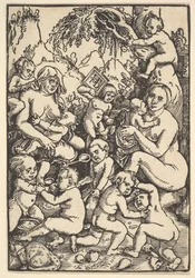 To mødre med barn dør Kinderaue, ca. 1512.