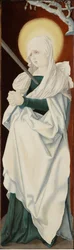 La Vierge des douleurs - Jomfruen av sorger (Mater dolorosa), av Baldung (Baldung Grien), Hans (1484-1545). Olje på tre, ca. 1516. Mål: 152,2x46 cm. Szepmuveszeti Muzeum, Budapest