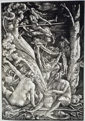 Heksene på sabbaten, etter Hans Baldung Grien, illustrert i en magihistorie utgitt sent på 1800-tallet